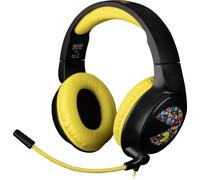 Konix Pac-Man Casque Gaming Filaire PC, PS4, PS5, Switch, Xbox One et Series X|S - Microphone 45° - Câble 1,5 m - Prise Jack 3,5 mm - Noir et Jaune