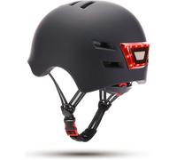 Casque - LED - NOIR - Feux avant et arrière à LED - Batterie rechargeable USB