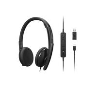 Casque Lenovo 4XD1M45626 Arceau Filaire USB Type-C Noir - HP 20-20000Hz, Impédance 2200 Ohm, Micro Intégré Anti-Bruit, Compatible Windows/Mac