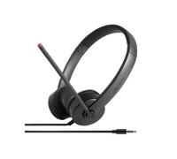 Casque Lenovo Stereo Analog 4XD0K25030 Noir, Filaire, Connecteur 3.5mm, Microphone Boom, Circum-aural, 110g, Usage Bureau/Centre d'appels