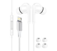 Casque Lightning pour iPhone 14/13/12 Pro Max - Écouteurs filaires - Connecteur Lightning - Certifié Apple MFi avec microphone et contrôle du volume - Écouteurs stéréo HiFi filaires compatibles avec
