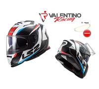 Casque LS2 FF800 Storm Racer Rouge Blue Taille XL Avec Visière Parasol