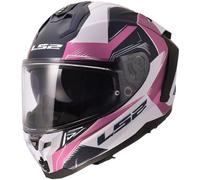 Ls2 Ff817 Challenger Ii Flaman Full Face Helmet Blanc,Rose M