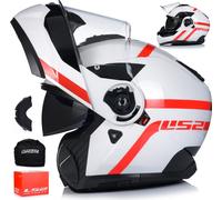 Casque LS2 FF908 Strobe II AutoX Blanc Rouge 3XL, certificat ECE 22.05