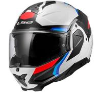 LS2, Casque Moto Modulable ADVANT II Triple White Blue Red, M