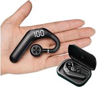 Casque Mains Libres Bluetooth Sans Fil Avec Microphone Étanche À Une Oreille, Oreillette Mains Libres, Écouteurs Intra-Auriculaires Sans Fil, Écouteurs Intra-Auriculaires Ouverts Enc Antibruit Pour L