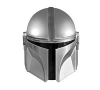 Casque mandalorien Boba Fett - Tête complète - Masque en PVC - Accessoire de déguisement pour Halloween - Pour adulte - Argenté