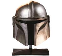 Casque mandalorien en acier avec doublure et mentonnière, accessoires et couvre-tête, casque Larpers, LARP/costumes/jeux de rôle, casque en acier mandalorien, cadeau de décoration d'intérieur,