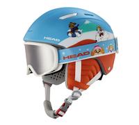 HEAD Mojo Paw Set Casque de Ski et de Snowboard Jeune Unisexe, Rouge/Bleu, XS-S