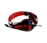 Media-Tech mt3574 Binaural Filaire Noir, Rouge Casque avec Microphone - Écouteurs avec Microphone (PC/Jeux, USB, Binaural, Bandeau, Noir, Rouge, avec Fil)