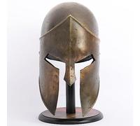 Casque médiéval 300 du roi grec Leonidas en acier - Casque spartiate historique chevalier combat guerrier LARP casque croisé jeu de rôle cosplay costume d'Halloween