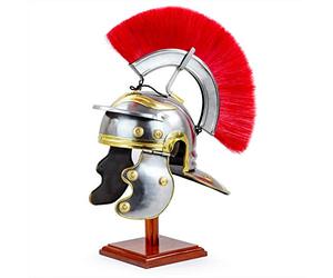 Casque médiéval rouge Centurion romain Smiths gaulois pour gladiateurs guerriers pour LARPERS