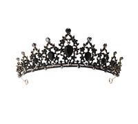 casque méduse, diadème en strass couronne noire, style gothique, taille unique