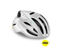 Casque met rivale mips blanc holographique brillant