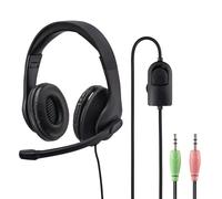 Casque micro de bureau pour PC "HS-P200", stéréo, noir