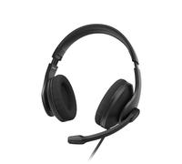 Casque micro de bureau pour PC "HS-USB300 V2", stéréo, noir