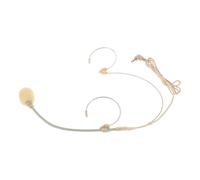 Casque Micro Filaire Beige 3,5l à Porter, pour Enseignants et Guides | Conception Oreille, Bras Réglable, Compatible Amplificateurs et Prises Micro 3,5mm, Usage Sermons et Sorties