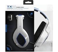 Gioteck TX50 - Casque Gaming PS5 Filaire - Micro Antibruit et Contrôle du Volume - Son Surround - Cable Jack 3.5mm - Casque Gamer Compatible avec Switch/PS4/PS5/Xbox One/Series et PC (Blanc/Noir)