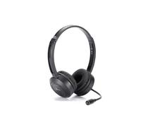Heden Casque micro Bluetooth ou jack 3,5 mm – micro pivotant, arceau réglable Noir