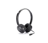 Casque micro HEDEN Bluetooth connexion BT ou câble jack 3.5 micro pivotant, arceau réglable noir