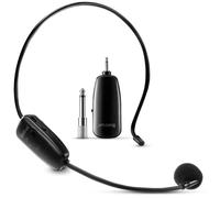 Casque Micro sans Fil, système de Micro Casque sans Fil UHF, portée de 160 Pieds, Micro Casque et Micro Portable 2 en 1, Prise 1/8'' et 1/4'', pour Haut-parleurs, amplificateur de Voix