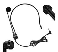 Casque microphone - Perche flexible avec suppression du bruit | Ampl vocal | Réduction du bruit unidirectionnelle. Flèche rotative flexible. Prise mono de 3,5 mm. Pour enseigner et chanter.