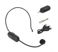 Casque microphone sans fil 2,4 G pour enseignants et professeurs de yoga, portée de 50 m, batterie rechargeable intégrée, 6 à 8 heures de fonctionnement, compatible avec les appareils audio de 3,5 mm