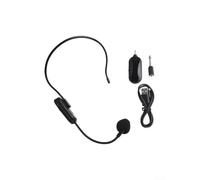 Casque microphone sans fil 2,4 G UHF pour mixeur de haut-parleur PA - Micro mains libres pour l'enseignement du fitness - Portée de 30 m - Noir
