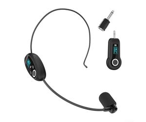 Casque microphone sans fil, crochet d'oreille, double système de micro, performance sur scène pour enseignant, présentateur, système de son en direct (un à un)