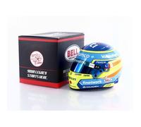Casque miniature - MINI HELMET - Fernando Alonso Aston Martin 2025 - 1/2 - Jaune/Bleu/Rouge - 14+