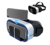 Casque mobile : visionneuse de réalité virtuelle 3D personnalisable, objectifs haute résolution avec ajustement confortable et large d'immersion, compatible avec les smartphones pour la lecture
