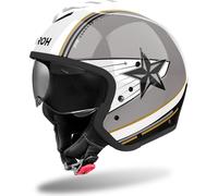 Casque modulable AIROH J 110 Command blanc-gris-or-paillettes taille XL