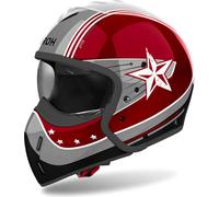 Casque modulable AIROH J 110 Command gris rouge brillant taille XS