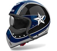 Casque modulable AIROH J 110 Command Noir, bleu-vert, poli taille XXL