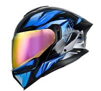 Casque modulable,Casque Moto Modulable Homme,Flip Up Casque Adulte Moto avec Double Visière,Casque Moto Évitement des collisions pour Les Homme Femme K,2XL(63-64cm)
