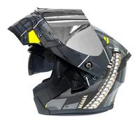 Casque Modulable Double Visière Casques Integral Scooter Modulables DOTECE Homologué Flip-Up Casques Intégraux pour Adultes Hommes Femmes Convient À Toutes Les Saisons Z-6,XL:61-62CM