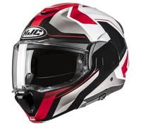 HJC F100 Bios Casque, noir-gris-rouge, taille M pour homme
