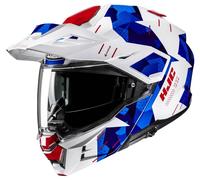 HJC i80 Roki Casque, blanc-rouge-bleu, taille L pour homme