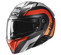 HJC i91 Arven Casque, noir-orange-argent, taille S pour homme