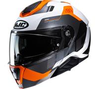 HJC i91 Carst Casque, noir-blanc-orange, taille L pour homme