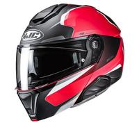 HJC Casque moto modulable i91 Felio MC1SF Noir-Blanc-Rouge Taille S