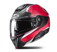 HJC Casque moto modulable i91 Felio MC1SF Noir-Blanc-Rouge Taille S