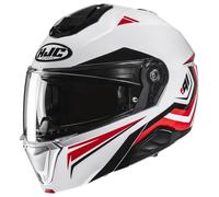 HJC i91 Tricus Casque, noir-blanc-rouge, taille XL pour homme