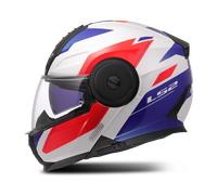 LS2 FF902 Scope II Duria, casque rabattable XL Blanc/Bleu/Rouge Blanc/Bleu/Rouge