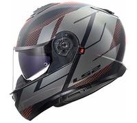 LS2 Helmets casque rabattable FF908 Strobe II Code Mat Noir/Gris/Rouge XXL