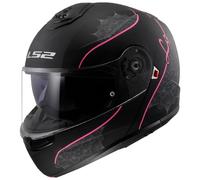 casque modulable ls2 ff908 strobe ii lux - noir mate / rose M