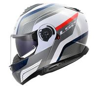 LS2 FF908 Strobe II Monza Casque, Blanc/Bleu/Rouge, Taille M (57/58)