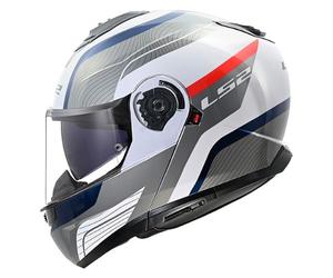 casque modulable ls2 ff908 strobe ii monza - blanc / bleu / rouge XS