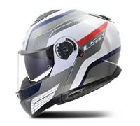 LS2, Casque Moto Modulable Strobe II Monza White Blue Red, XXL