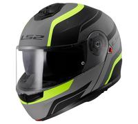 LS2 Helmets Casque moto modulable STROBE II MONZA Matt Black H-V Yellow XL